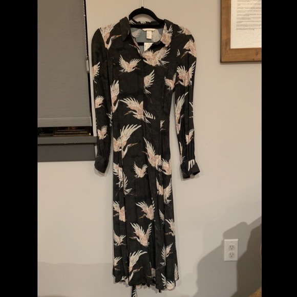 H&M long sleeve Bird Dress New with tags - Picture 1 of 4